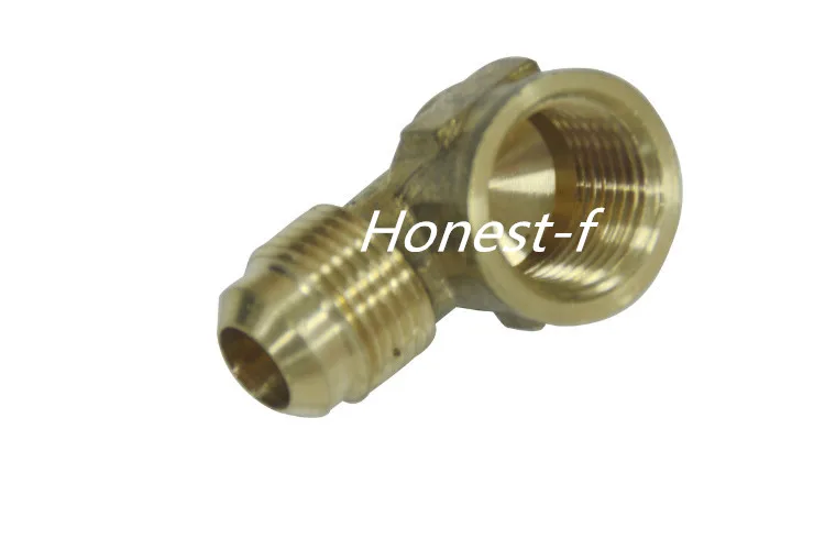 

Brass 1/2" OD x 1/2" Female NPT 45 Degree Flare 90 Degree Flare Elbow Tube Fitting