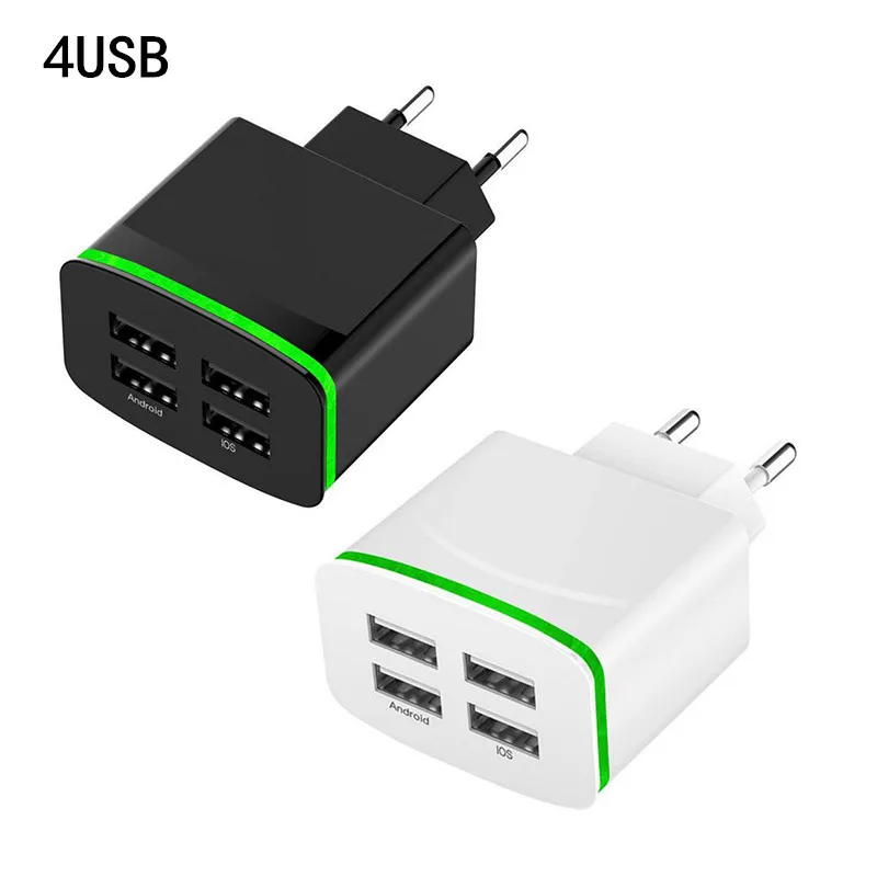 Универсальное быстрое зарядное устройство 4USB 5 В 4 а для iphone Samsumg Huawei Type-C адаптер