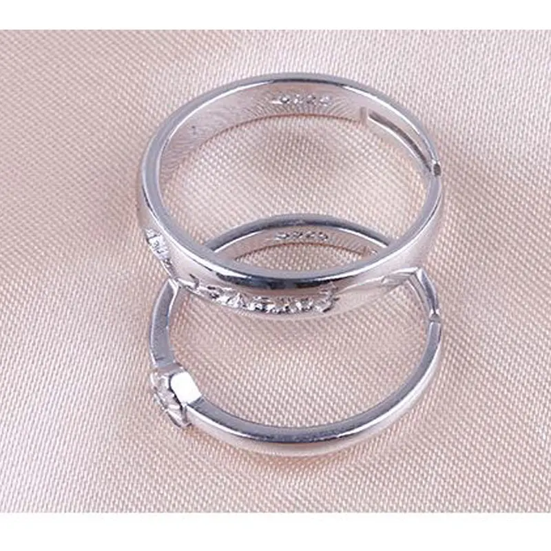 Модное кольцо на палец посеребренное ювелирное изделие парные кольца открытые