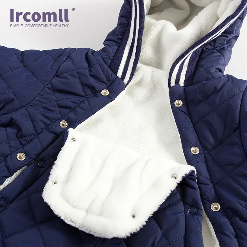Ircomll/2018 новые детские зимние комбинезоны с подкладкой из флиса мягкие удобные