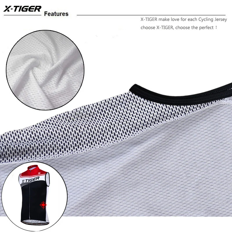 X Tiger Maillot Ropa Ciclismo Hombre Без Рукавов MTB велосипед Велоспорт Джерси Спортивная одежда