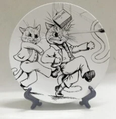 Викторианская эпоха, иллюстратор, декоративная тарелка с изображением anthropomorphic cats, дизайнерский узор, настольные тарелки с украшением, 8 дюймов - Цвет: 12