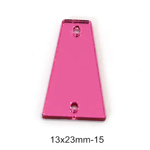 13x23mm 20-50 шт розовые специальные формы акриловые пришить на зеркало с отверстиями FlatBack зеркало акриловые пришить горный хрусталь для аксессуаров E7065 - Цвет: 13x23mm