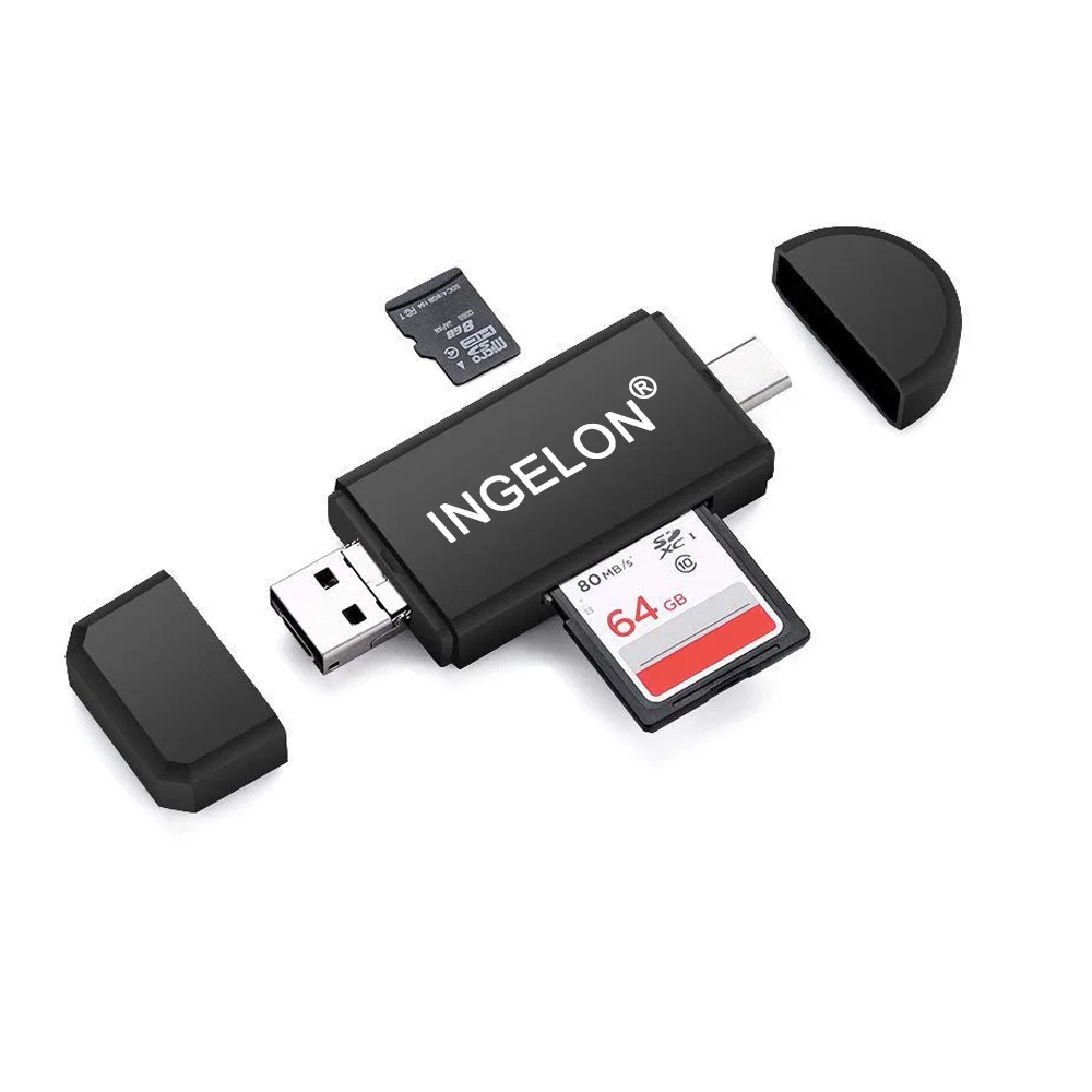 3 в 1 OTG кардридер Тип C micro USB и 2 0 универсальный TF/SD адаптер для sd Android компьютерные