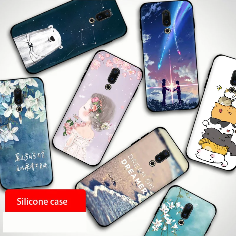 Горячий чехол с русалкой Meizu 16 мультяшный для телефонные чехлы кольцом на палец