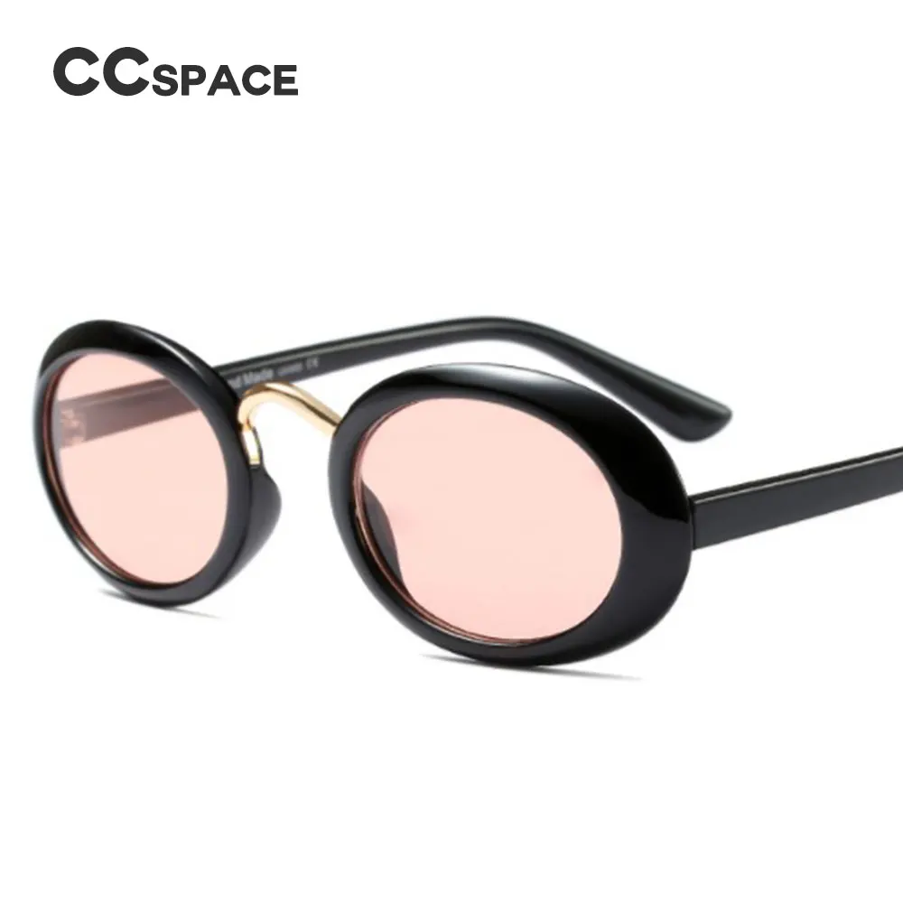 CCSPACE трендовые Овальные Солнцезащитные очки в стиле хип хоп для мужчин и женщин