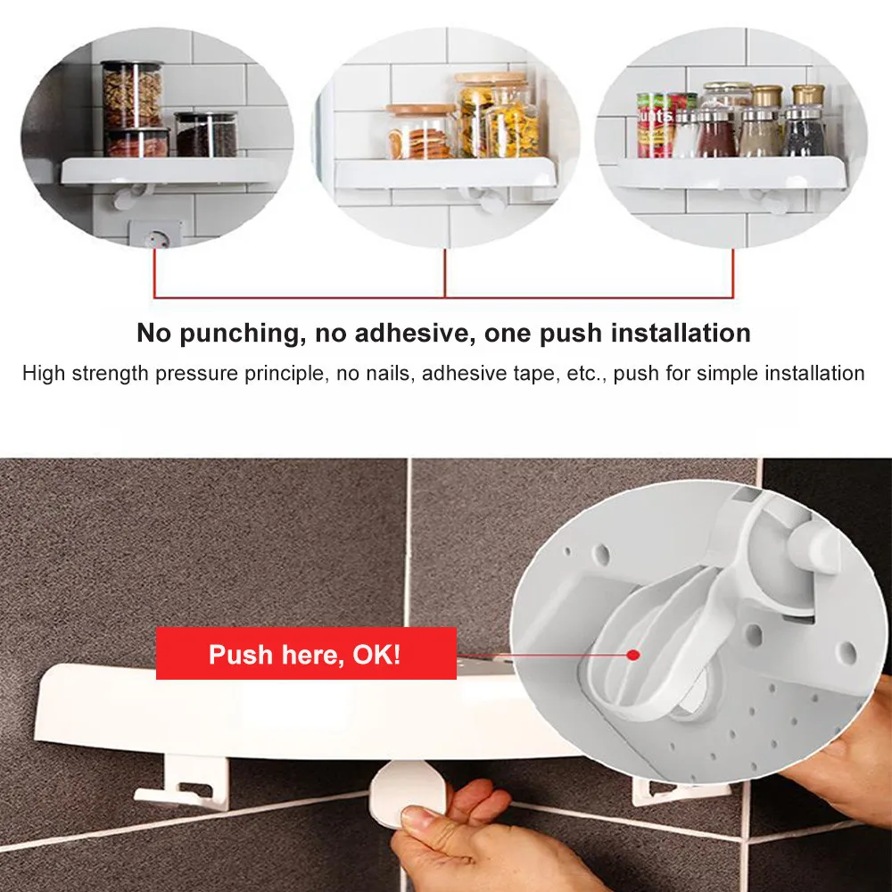 Пластиковая Полка для ванной комнаты настенный угловой держатель хранения полки