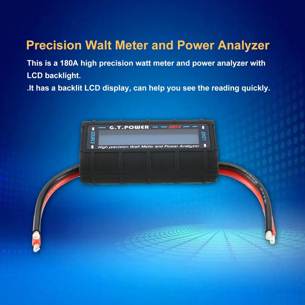 G.T POWER 180A RC Высокоточный Ватт метр и анализатор мощности с ЖК подсветкой для