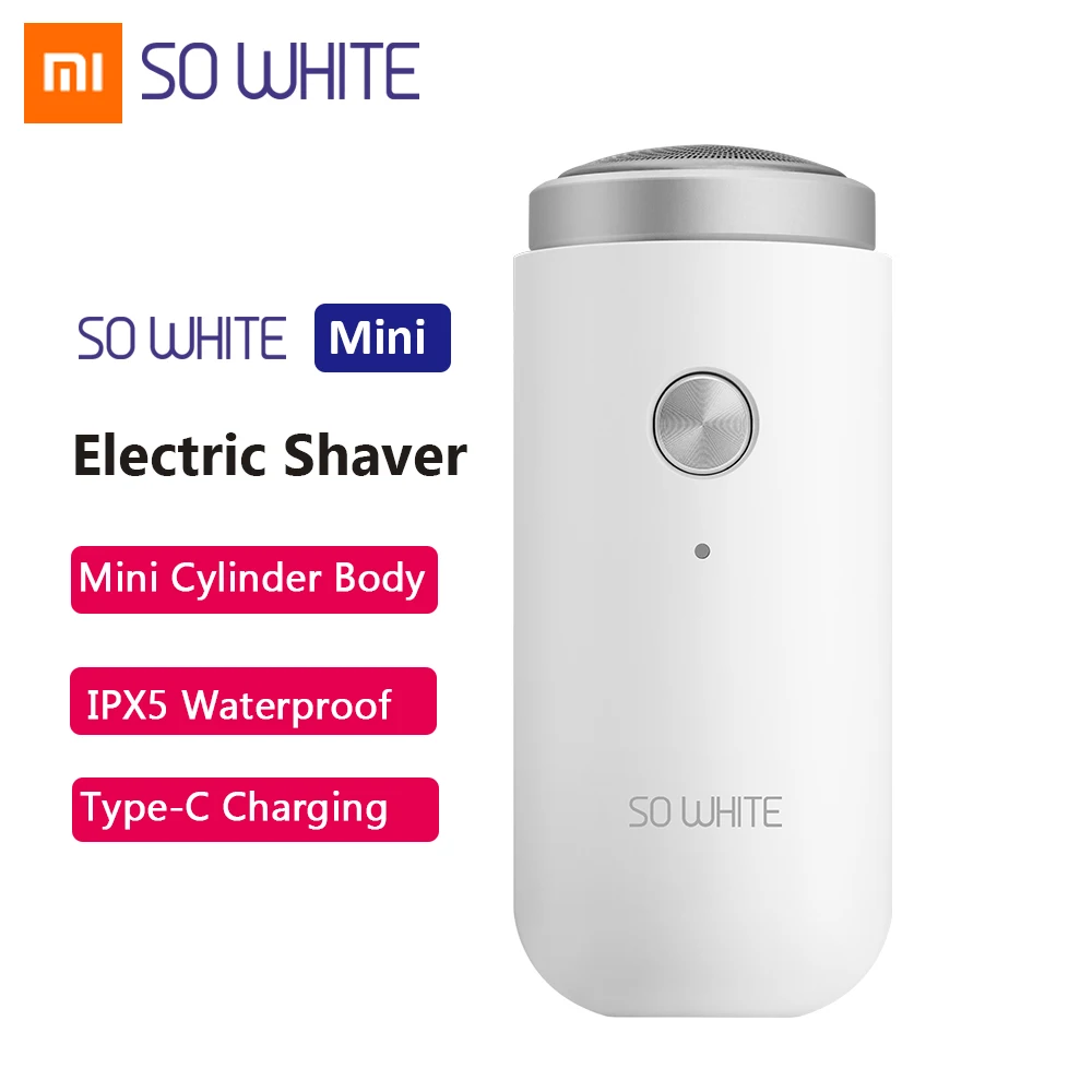 Xiaomi Mijia SO WHITE ED1 мини электробритва IPX5 водонепроницаемые портативные мужские бритвы для сухого влажного бритья Моющиеся