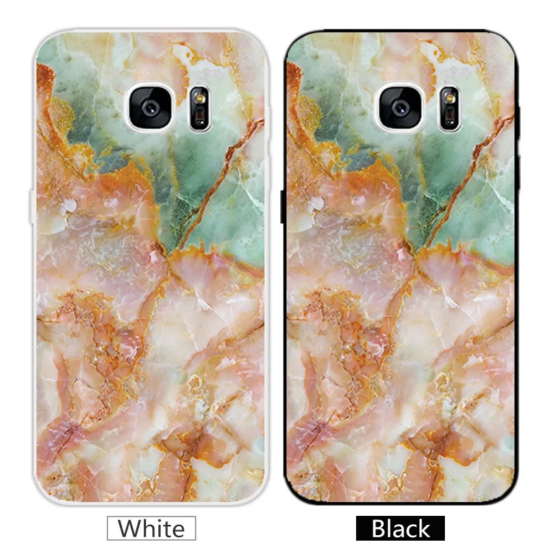 Case For Samsung Galaxy S7 Soft TPU Ultrathin Silicone Gel Black Back Matte Cover S 7 G930 Marb Phone Cases |