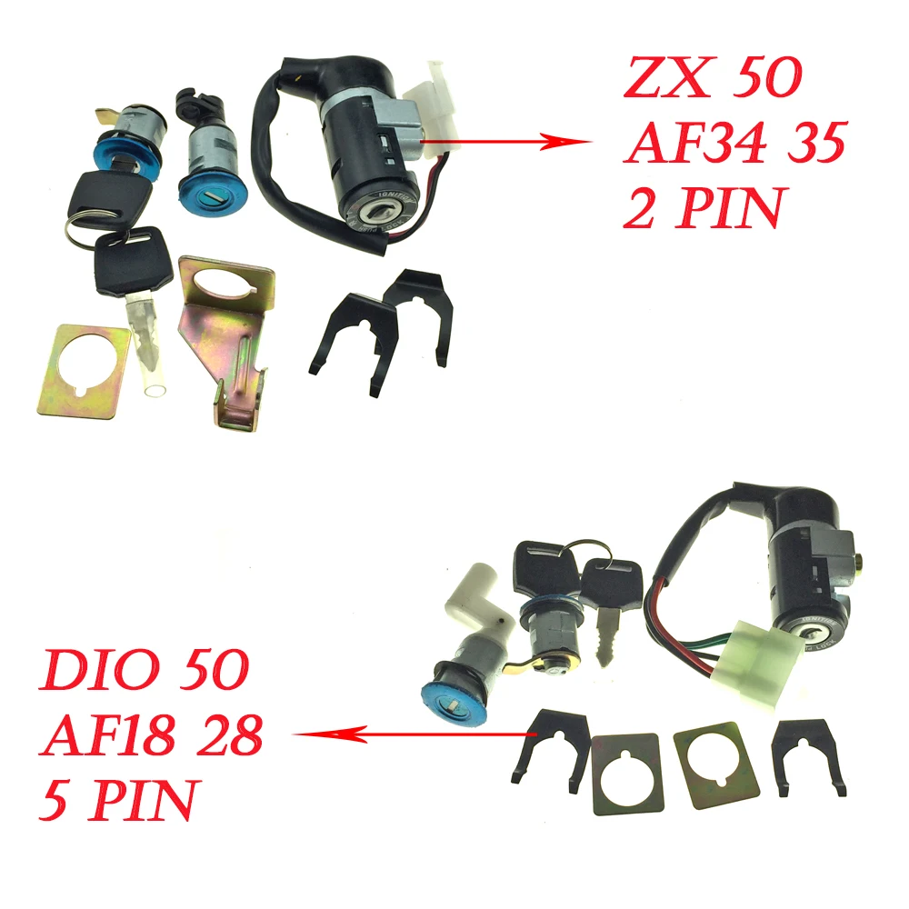 Для HONDA DIO ZX AF18 AF27 AF28 AF34 AF35 силовой дверной замок мотоцикл полный замок пусковой замок переключатель пусковой механизм Блокировка буфера