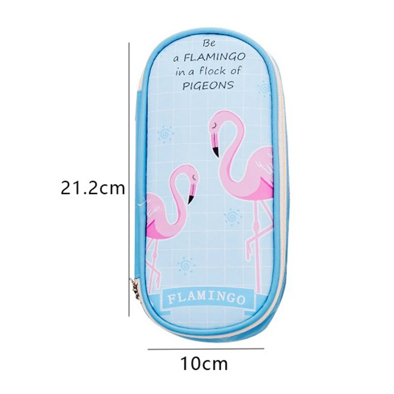 Маленькая свежая сумка для ручек с фламинго школьные сумки карандаши мальчиков и