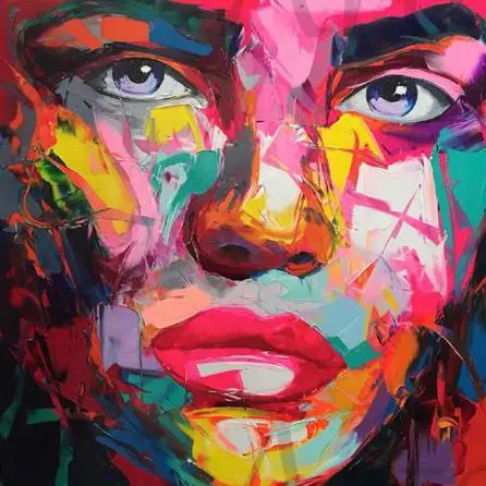 Франсуаза Nielly нож абстрактный рисунок на холсте портрет лица масло фигура, изображенная красками стены искусства картины украшения для дома - Цвет: Green