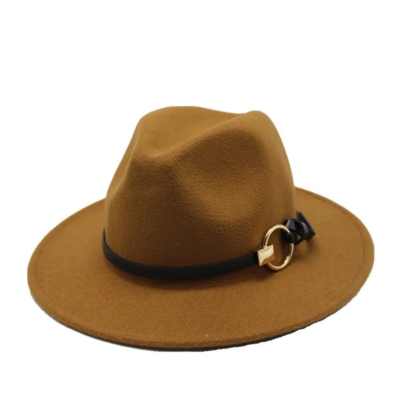 OZyc Мода шерсть для женщин Outback золотой круг фетровая шляпа Зима Осень ElegantLady