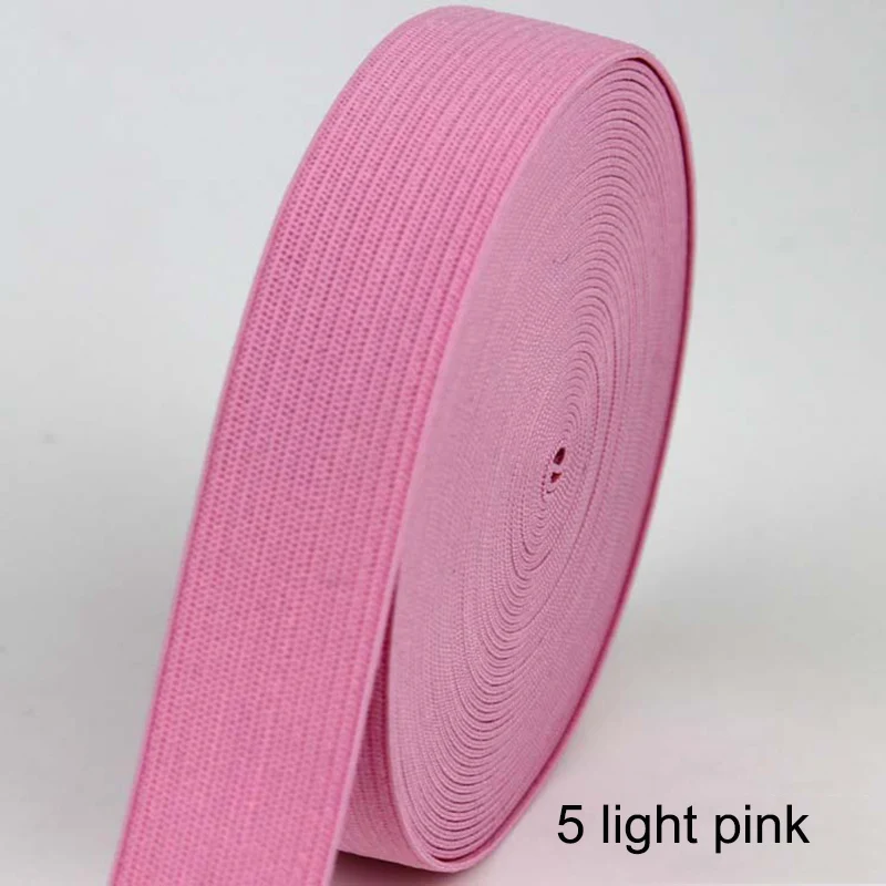 5 light pink 2 м/лот, 20 мм, цветные плоские эластичные ленты для шитья, аксессуары для свадебной одежды, эластичная лента для DIY, нижнее Белье для беременных - Цвет: 5 light pink