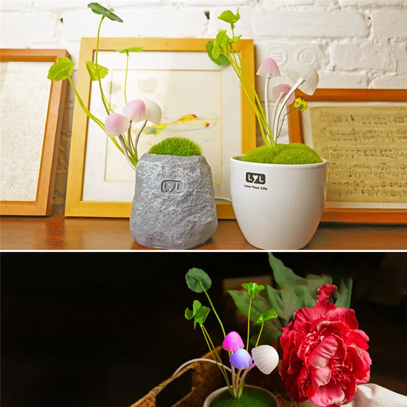 USB зарядка свет Управления Гриб светодиодный ночник детский сон детская