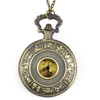 ycys vintage old world australia map travelers pocket watch necklace gift on chain