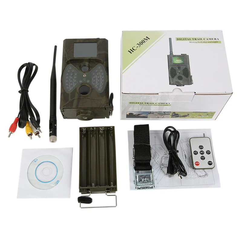 Trail Camera MMS GSM HC300M 2G GPRS SMS скрытая камера безопасности Беспроводная 940NM черная
