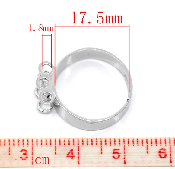 2014 Fashion 10 PCs New Adjustable Ring Base Blank 6 Loops 19mm | Украшения и аксессуары