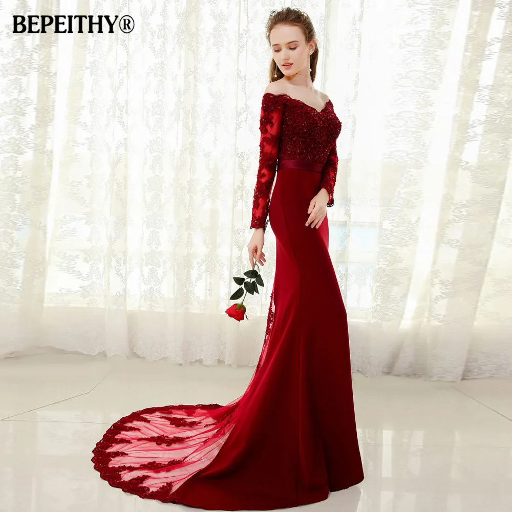 Vestido de festa Longo русалка кружевной Топ Лиф тонкая линия Длинные подружки невесты платья быстрой доставки очаровательные свадебные вечерние платья Новые