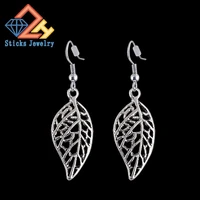 fashion bohemian long earring charms unique natural real leaf big for women fine jewelry gift