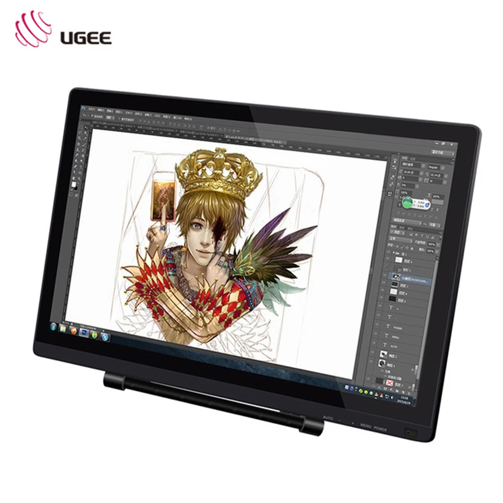 UGEE Угги 2150 21.5 Дюймов IPS Экран P50S ручка умный Графика Планшеты 5080 lpi Разрешение 2048