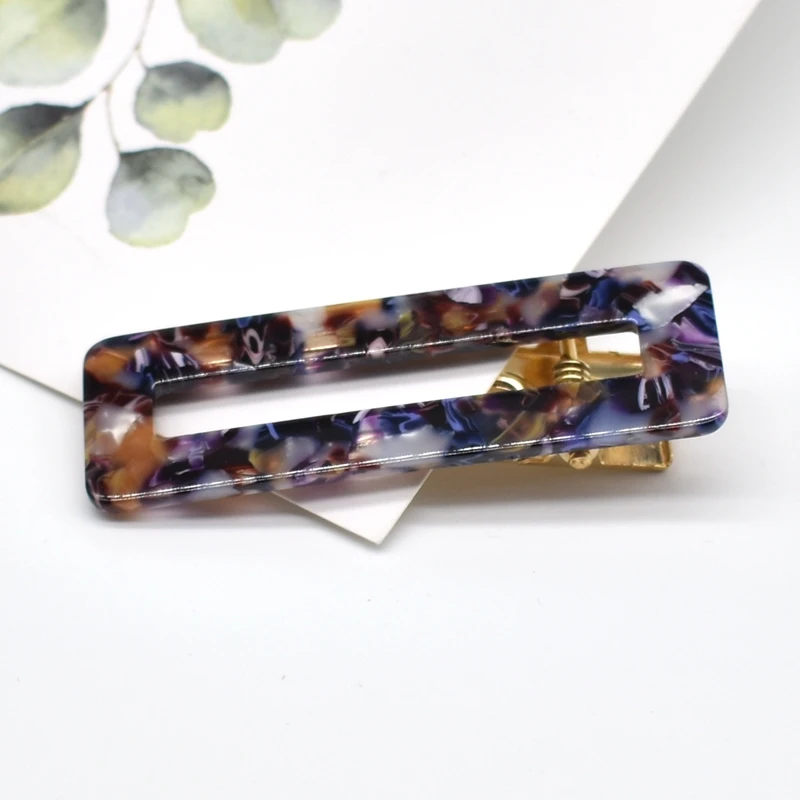 Styles Women Girl Korea Hollow Geometric Waterdrop Acrylic Hair Clips Shiny Tinfoil Sequins Hairpin Accessories Barrette |