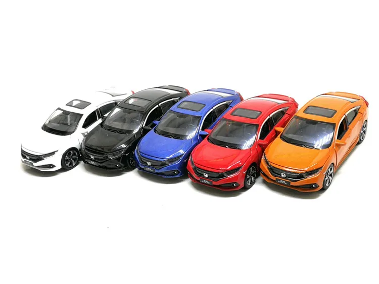1/32 весы HONDA CIVIC моделирования игрушечного автомобиля металла литья под давлением модель с отступить звук светильник детские игрушки подарок на день рождения