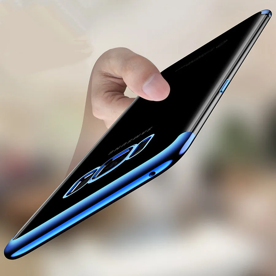 Блестящий Защитный чехол из ТПУ для Samsung S8 Plus Note 9 8 S6 S7 Edge S9 S10 S10E A5 A6 A7 A8 2017 J5 J7 Pro J4 J6
