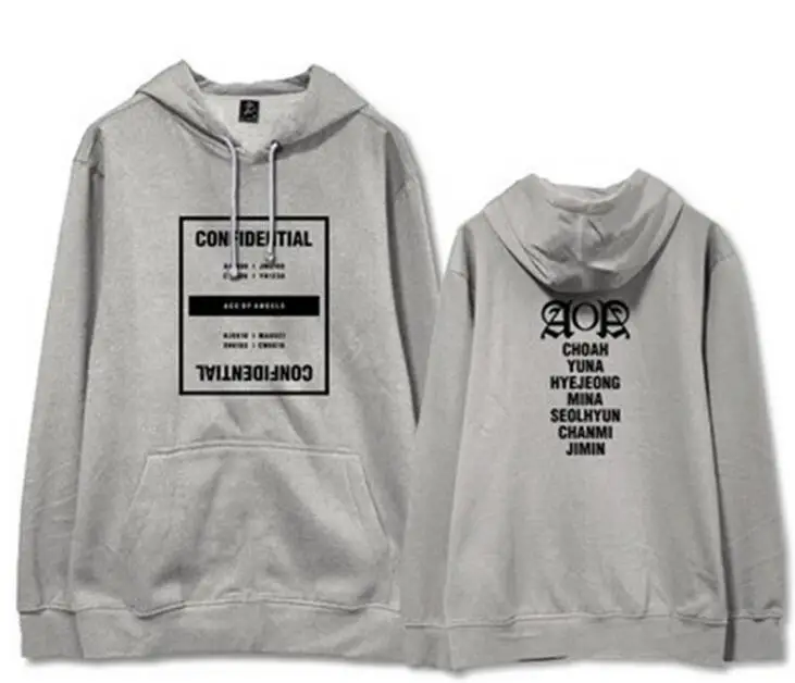 

Autumn winter aoa ace of angels seoul concert all member name printing pullover hoodie kpop fleece sweatshirt