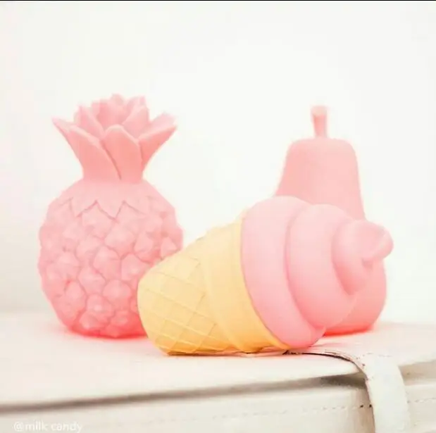 LED Night Light Cone Shaped Desk Table Kids Novelty Ice Cream Nightlight 2017 Hot Sale | Дом и сад