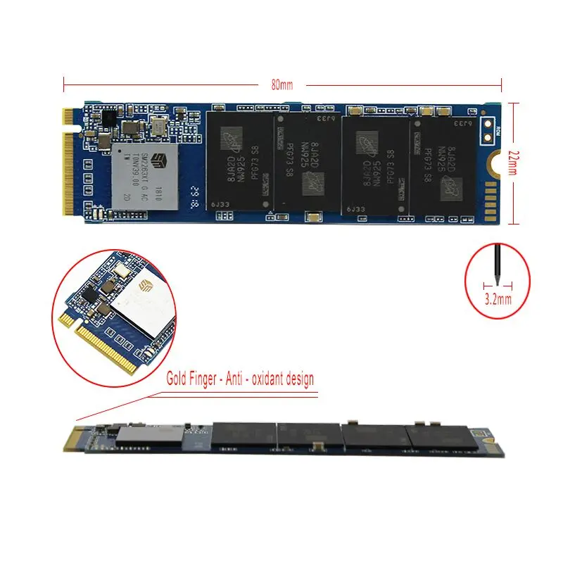 SSD M2 NVMe 256 ГБ 128 512 1 ТБ WEIJINTO M.2 PCIe Внутренний твердотельный накопитель для ноутбука и