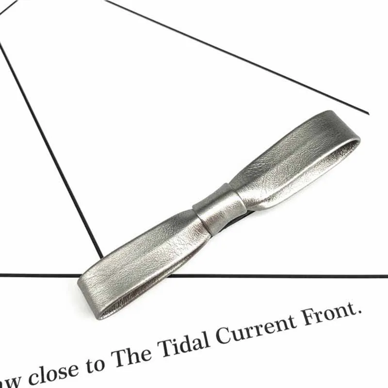 Детские Модные кожаные однотонные заколки для волос женщин и девочек милые