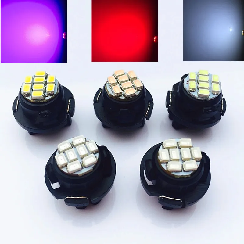 10 шт. авто автомобиль T10 T6.5 8SMD 1206 Чип светодиодный приборной панели метр Панель Светодиодный Светильник лампы белый/красный/синий/зеленый/желтый/голубой# CA4760