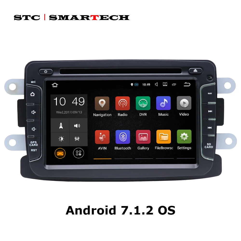 SMARTECH Android 7.1.2 Автомобильный CD DVD gps навигация для Dacia Duster Sandero Renault Captur Lada XRAY 2 Logan с CAN