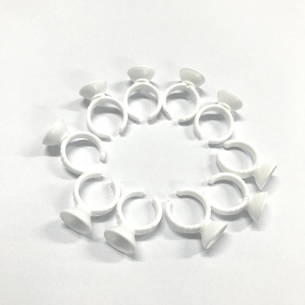 

100pcs/bag Disposable Eyelash Extension Glue Ring Adhesive Pallet Holder Makeup Tools Free Shipping