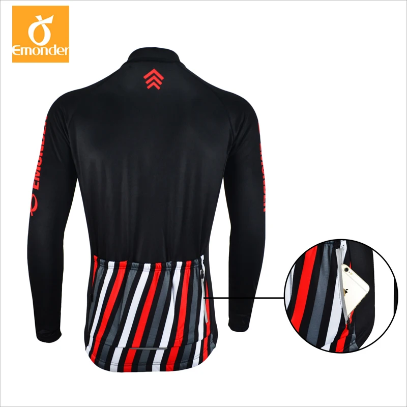 Черный для мужчин с длинным рукавом майки спортивные зимние ветрозащитные