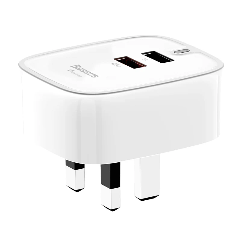 Baseus двойной USB QC3.0quick зарядное устройство для iPhone samsung UK Universale мобильный телефон путешествия настенное зарядное устройство разъем 3A USB быстрое зарядное устройство