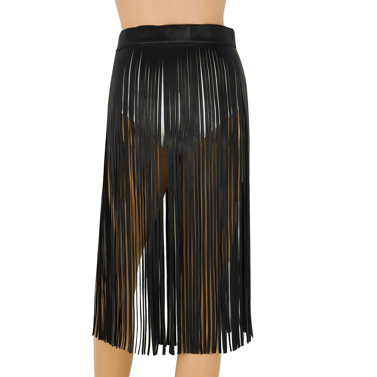 New Brand Women Ladies Fashion Long Wide Belts Faux Leather High Waist Skirt Hippie Boho Waistband Fringe Tassel Belt | Женская одежда