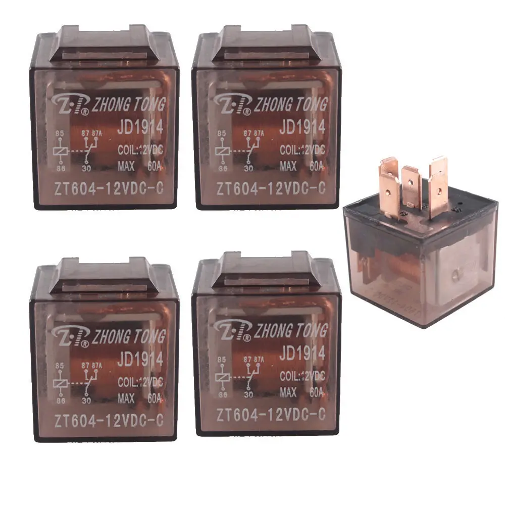 EE Поддержка 5 X Автомобильный грузовик автомобильный 12V 60A 60 AMP SPDT реле Pin P авто