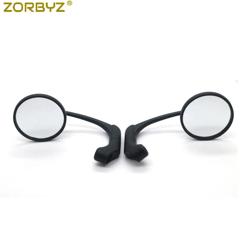 ZORBYZ мотоциклетные черные/хромированные ретро круглые боковые зеркала заднего