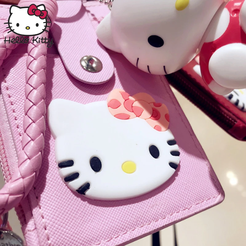 Держатель для монет Hello Kitty удобный плюшевый Кошелек с отделением и карт
