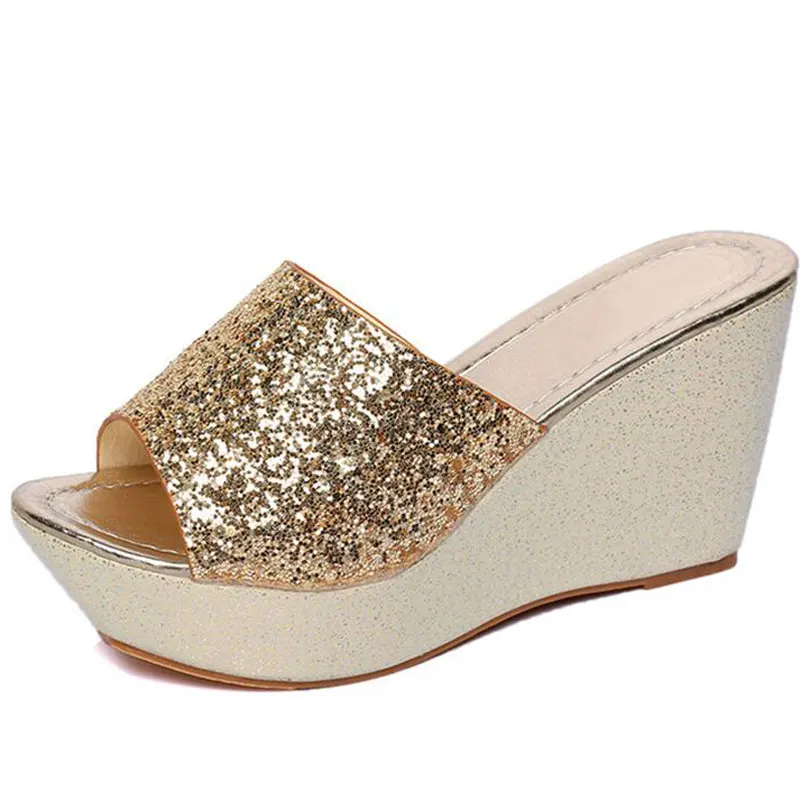 Женская обувь на платформе летние пляжные сандалии с цветочным узором дышащие