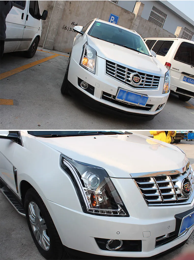D_YL стайлинга автомобилей для Cadillac SRX от АТС ХЦ фары 2011- SRX от АТС ХЦ светодиодный фары DRL Объектив Двойной Луч H7 спрятал bi Xenon объектива