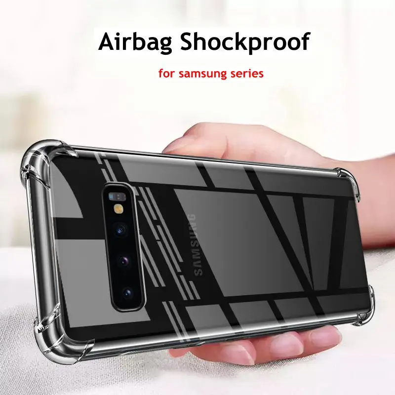 Прозрачный противоударный чехол подушка безопасности для samsung j5 j7 2015 a6 j4 j6 plus