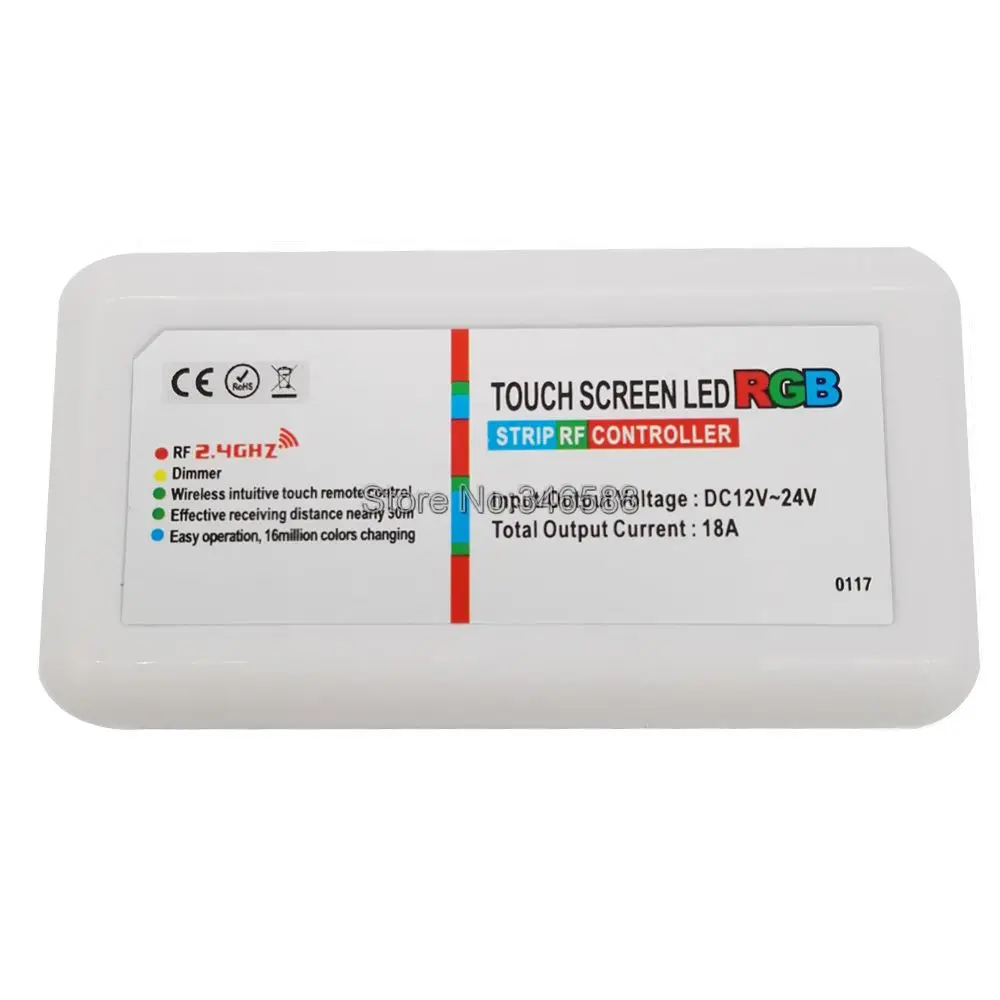 DC 12V 24V 2 4G RGB светодиодный Управление RF Беспроводной сенсорный пульт