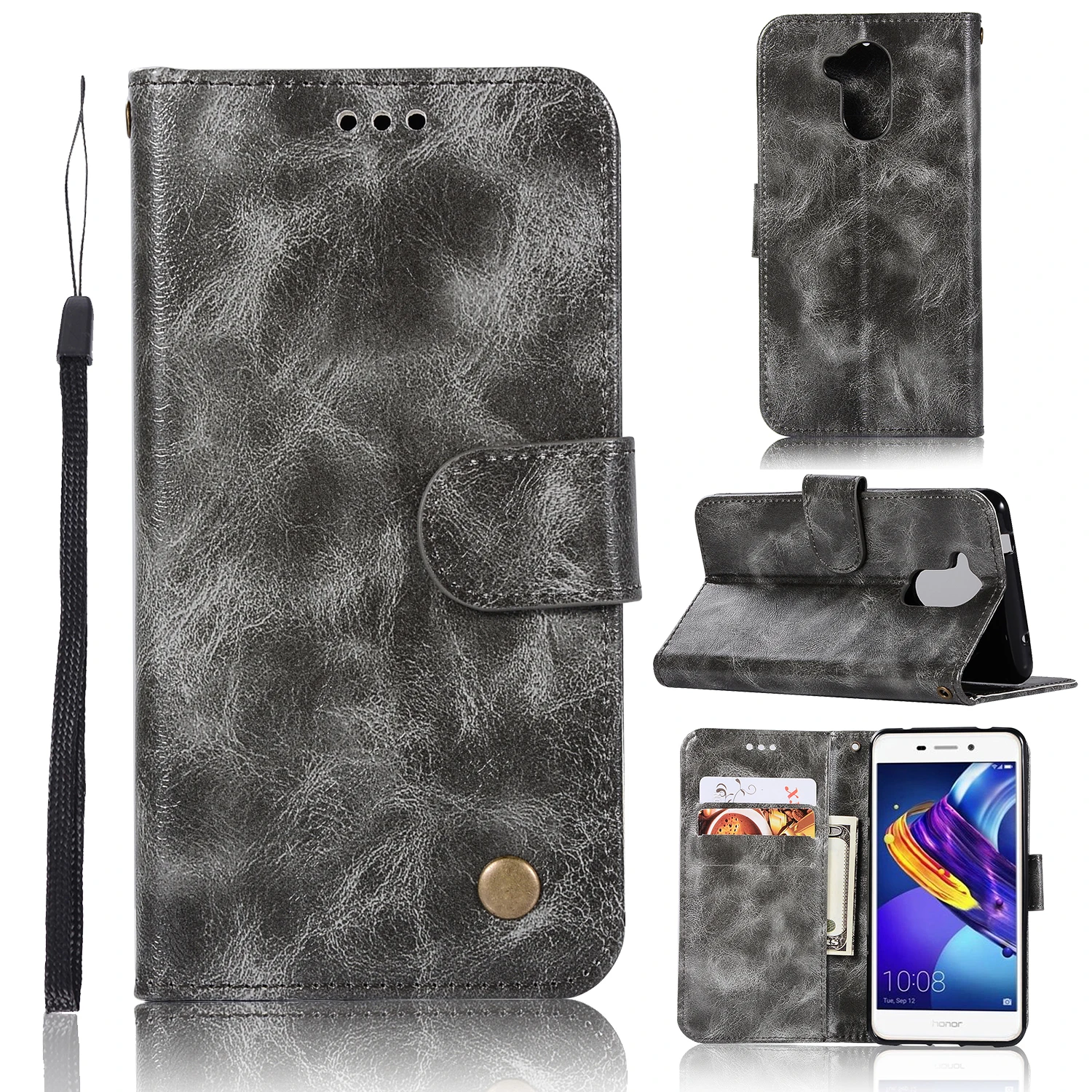 Роскошный Ретро Кожаный чехол для Huawei mate 10 Pro P8 P9 P10 Lite Nova 2i книга флип 9 lite TPU полный