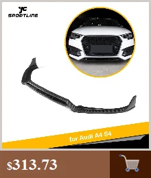 Для AUDI A4 B9 Sline S4 2 шт. передняя противотуманная фара из углеродного волокна разветвители воздуха отделка вентиляционных отверстий Canards