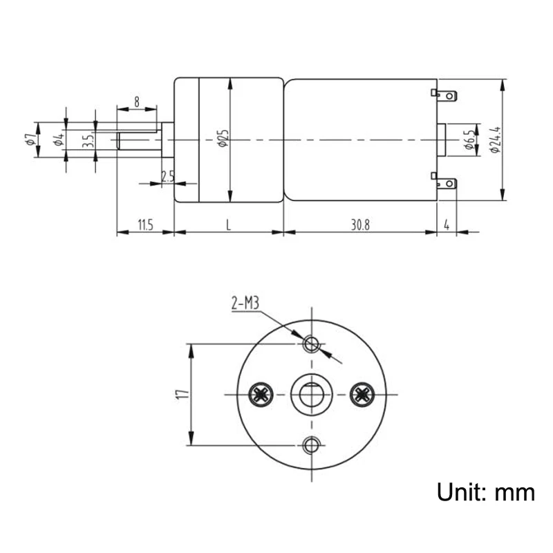 Bringsmart JGA25-370TC 6-12v DC редукторный двигатель встроенная и винтовая комбинация для