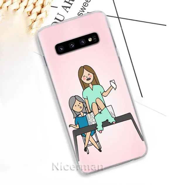 Чехол для телефона samsung Galaxy S10e S10 S8 S9 Plus S6 S7 Edge A40 A50 A70 M20 чехол для доктора медсестры мультяшный Жесткий Чехол для ПК - Цвет: 03